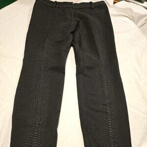 Leon Max Womens Limited Edition Skinny Black Snake Skin Look Pant Ankle Zipper 4